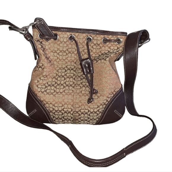 Coach  Brown Crossbody Bag w/Leather Strap and Silver Hardware - Picture 2 of 8